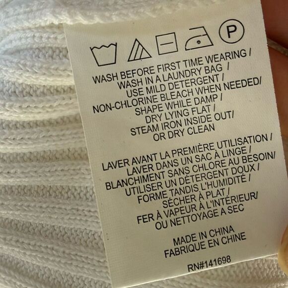 Ramy Brook Theo Knit Halter Midi Dress in White M NWOT - Picture 10 of 11